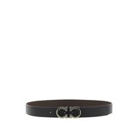 Ferragamo - Gancini Reversible Belt - Homme - Accessoires - Noir - Taille: 105 CM