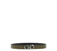 Ferragamo - Gancini Reversible Belt - Homme - Accessoires - Vert - Taille: 110 CM