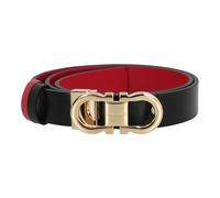 Ferragamo - Gancini Reversible leather belt - Femme - Accessoires - Noir - Taille: 80 CM