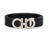Ferragamo - Gancini Reversible Leather Belt - Homme - Accessoires - Noir - Taille: 110 CM