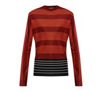 Ferragamo - Haut à Manches Longues à Rayures - Femme - Tops - Rouge - Taille: 38 FR