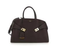 Ferragamo - Hug Bicolor Handbag - Femme - Sacs - Brun - Taille: ONE Size