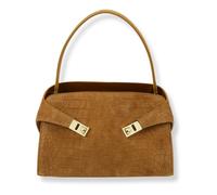 Ferragamo - Hug Soft Shoulder Bag (M) - Femme - Sacs - Beige - Taille: ONE Size