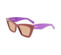 Ferragamo - Lunettes de soleil élégantes en Brun Foncé Violet - Femme - Accessoires - Violet - Taille: 55 MM
