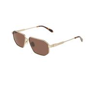 Ferragamo Homme Ferragamo SF340S 710 Lunettes de soleil Titane Or Marron Carré Normale