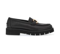 Ferragamo - Maryan Mocassins à Semelle Crantée - Femme - Chaussures - Noir - Taille: 38 1/2 EU