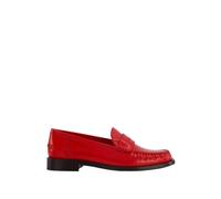 Ferragamo - Mocassin Rouge avec Logo Chaussures en Cuir - Femme - Chaussures - Rouge - Taille: 34 1/2 EU