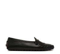 Ferragamo - Mocassins de conduite en cuir - Femme - Chaussures - Noir - Taille: 36 1/2 EU
