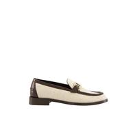 Ferragamo - Mocassins en Cuir bicolores avec Boucle Dorée - Femme - Chaussures - Multicolore - Taille: 37 1/2 EU