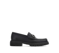 Ferragamo - Mocassins Noirs avec Boucle Gancini - Homme - Chaussures - Noir - Taille: 39 1/2 EU