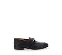 Ferragamo - Mocassins noirs en cuir avec détail Gancini - Femme - Chaussures - Noir - Taille: 35 1/2 EU