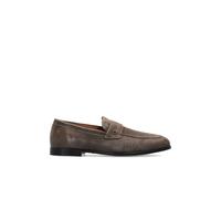 Ferragamo - Mocassins Tiberio en Daim - Homme - Chaussures - Gris - Taille: 42 EU