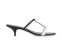 Ferragamo - Mules en cuir Mini Bow - Femme - Chaussures - Noir - Taille: 39 EU