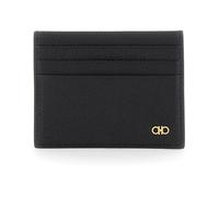 Ferragamo - Porte-cartes en cuir noir avec micro Gancini - Homme - Accessoires - Noir - Taille: ONE Size