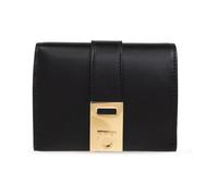 Ferragamo - Portefeuille en cuir avec logo - Femme - Accessoires - Noir - Taille: ONE Size
