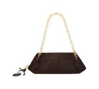 Ferragamo - Sac bandoulière en daim - Femme - Sacs - Brun - Taille: ONE Size