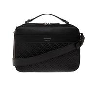Ferragamo - Sac bandoulière Gancini embossé en cuir - Homme - Sacs - Noir - Taille: ONE Size