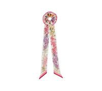 Ferragamo - Spring Print Silk Scrunchie With Mini Bandeau - Femme - Accessoires - Rose - Taille: ONE Size