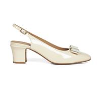 Ferragamo - Vara Bow Slingback Escarpins - Femme - Chaussures - Beige - Taille: 35 1/2 EU