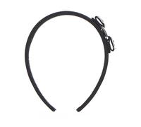Ferragamo - Vara Rhinestone Bow Grosgrain Headband - Femme - Accessoires - Noir - Taille: ONE Size