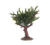 Ferrari & Arrighetti Bertoni Arbre de crèche miniature avec feuilles vertes - En plastique - Vert et marron - 5 x 4 x 14 cm