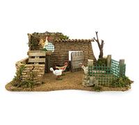 Ferrari & Arrighetti Bertoni Poulailler en Bois avec Poules Multicolore Taille Unique