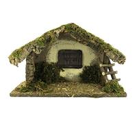 Ferrari & Arrighetti Cabane Rustique pour Crèche, Vide/sans Figurines, pour Figurines de 10 cm, Bois, 36 x 14 x 23 cm
