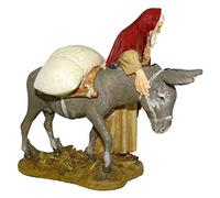 Ferrari & Arrighetti Figurine crèche : Berger Errant avec âne - Collection Martino Landi - 12 cm