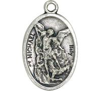 Ferrari & Arrighetti Médaille de l'Archange Michel et l'ange gardien en métal rouillé (lot de 10 pièces)