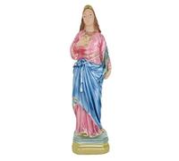 Ferrari & Arrighetti Statue Sainte-Lucie en plâtre nacré peint à la main - 30 cm