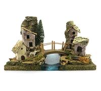 Ferrari & arrighetti tiré de Rivière Entre Les Maisons avec Pont - Bertoni Presepi Ligne Noël