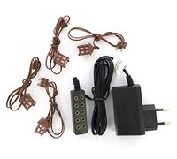 Ferrari & Arrighetti Transformateur 3,5 Volts avec 5 Sorties lumière Fixe et 4 lanternes pour crèche, Plastique, Multicolore, Taille Unique