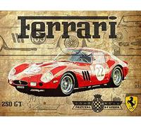 Ferrari Car Affiche Étain Métal Mur Signe Vintage Plaque Rétro Attention Décorative Métallique Panneau pour Café Bar Chambre Hôtels Clubs Parc