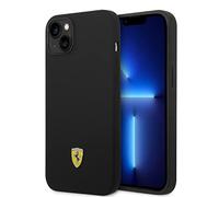 Ferrari CG Mobile Coque iPhone 14 Plus – Silicone liquide noir, anti-rayures, absorption chocs