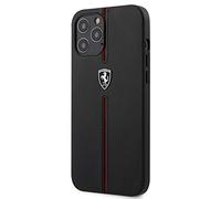 Ferrari FEOMSHCP12LBK Hors Piste Etui en cuir et nylon, noir - iPhone 12 Pro Max