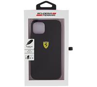 Ferrari CG Mobile Coque en Silicone Liquide avec Logo en métal pour iPhone 13 6,1" Noir