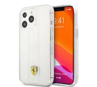 Ferrari CG Mobile Coque Rigide en Polycarbonate et TPU avec Ligne 3D contrastée pour iPhone 13 Pro Max (6,7") Transparent