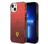 Ferrari Coque de téléphone pour iPhone 14" Motif Scuderia Teint Bumper Collection anti-rayures et durable avec ports accessibles, absorption des chocs et logo signature Rouge dégradé