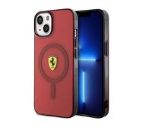 Ferrari Coque MagSafe Translucide pour iPhone 14 - Rouge