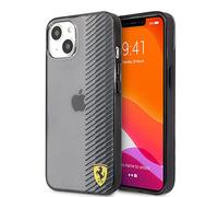 Ferrari Coque rigide pour iPhone 13 Noir Transparent Dégradé Logo