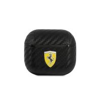 Ferrari - FEA3SILRE - FESA3CABK Coque de Protection en polyurethane pour AirPods 3 Noir