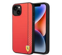 Ferrari FEHCP14MAXRE Coque Rigide en Carbone pour iPhone 14 Plus 6,7" Rouge/Rouge