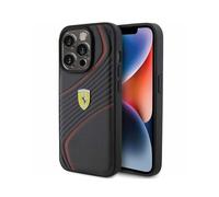 CG Mobile – Étui Ferrari Twist métallique – iPhone 15 Pro – Noir