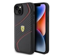 Ferrari FEHCP15MPTWK Coque pour iPhone 15 Plus 6,7" Noir Coque Rigide Twist Metal Logo