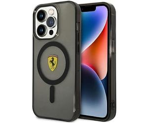 Ferrari FEHMP14LURKK Coque pour iPhone 14 Pro 6,1" Noir Coque rigide Translucide