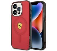 Ferrari FEHMP14LURKR Coque rigide pour iPhone 14 Pro 6,1" Rouge translucide