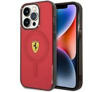 Ferrari FEHMP14LURKR Coque rigide pour iPhone 14 Pro 6,1" Rouge translucide