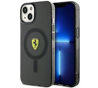 Ferrari FEHMP14SURKK Coque rigide pour iPhone 14 6,1" Noir Translucide