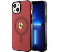 Ferrari FEHMP14SURKR Coque rigide pour iPhone 14 6,1" Rouge translucide