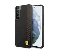 Ferrari FESAXHCS22MBK On Track Etui à rayures en carbone, Noir - Galaxy S22+